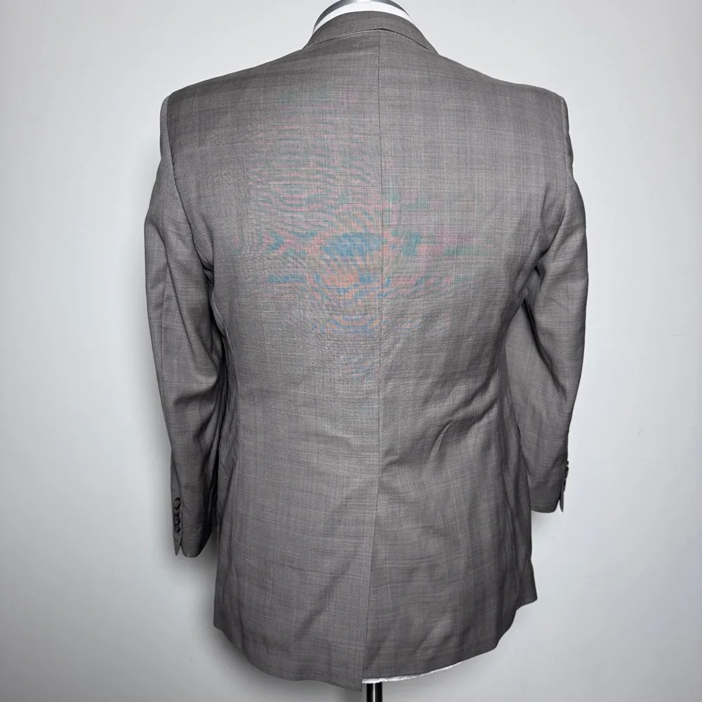Brooks Brothers 346 Blazer Mens 43R Brown Glen Plaid Wool Madison Fit Sport Coat